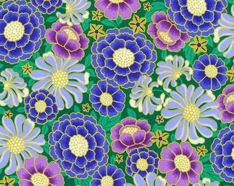 Midnight Nectar by Robert Kaufman 21184-17 Iris sold by the 1/2 yd.
