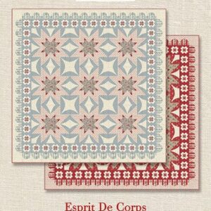 Esprit De Corps Quilt Kit using French General's Jardin de Fleurs Collection for Moda Red 96"X96"