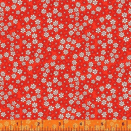 Storybook by Whistler Studios for Windham Fabrics 51983-1 Red sold by the 1/2 yd.