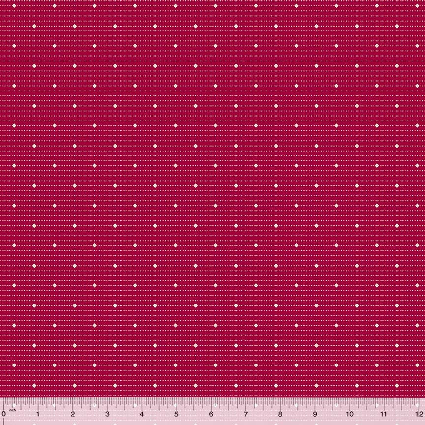 Rory by Whistler Studios for Windham Fabrics 53716-4 Red sold by the 1/2 yd.