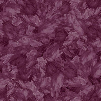 Laurel Packed Petals by Timeless Treasures CD 1907 Plum sold by the 1/2 yd.