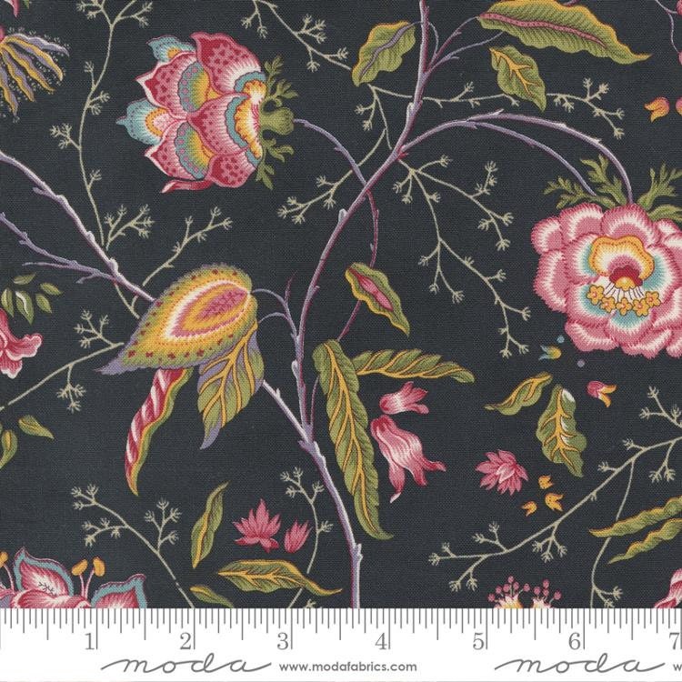 Florence's Fancy by Betsy Chutchian for Moda Fabrics 31660-13 Black Ink sold by the 1/2 yd.