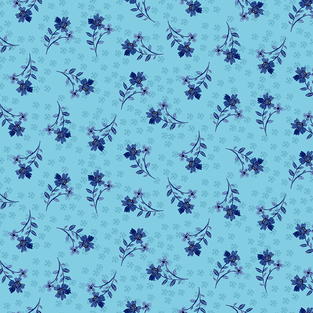 Zakaria by Sue Zipkin for Clothworks Y3429-97 Lt. Sky sold by the 1/2 yd.