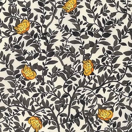 Baroque Garden by Free Spirit PWKM020 Gold sold by the 1/2 yd.