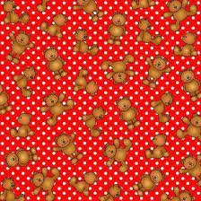 Alpha Bears by Marie Cole for Henry Glass Fabrics 6653-88 Red sold by the 1/2 yd.