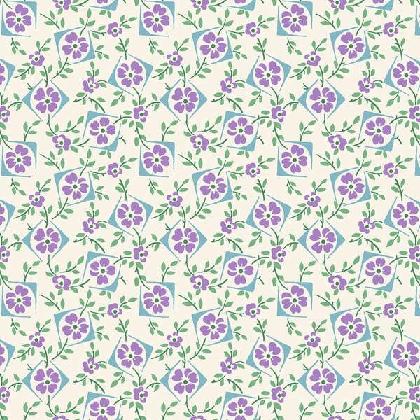 Walk In The Park Box Flowers by Maywood Studios MAS8804-Red/White Background sold by the 1/2 yd.