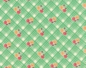 30's Playtime by Chloe's Closet for Moda Fabrics 33043-17 Green 17" remnant