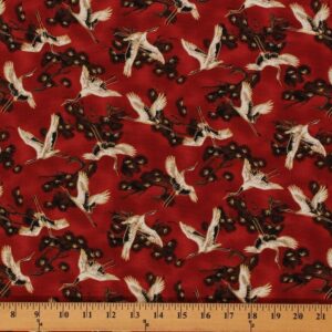 Mandolin by Deborah Edwards for Northcott Fabrics 20509M-24 Red sold by the 1/2 yd.