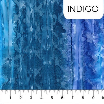 Brush Strokes by Banyan Batiks Studios for Northcott 81230-43 Indigo sold by the 1/2 yd.