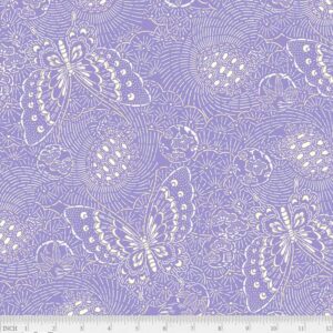 Tsuru by P&B Textiles 5262-C Butterfly Linework  Lavender sold by the 1/2 yd.