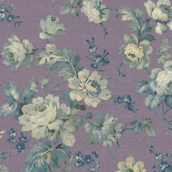 Chambray Rose Large Floral by Nancy Gere for Windham Fabrics 40826-3 Lavender one 17" remnant