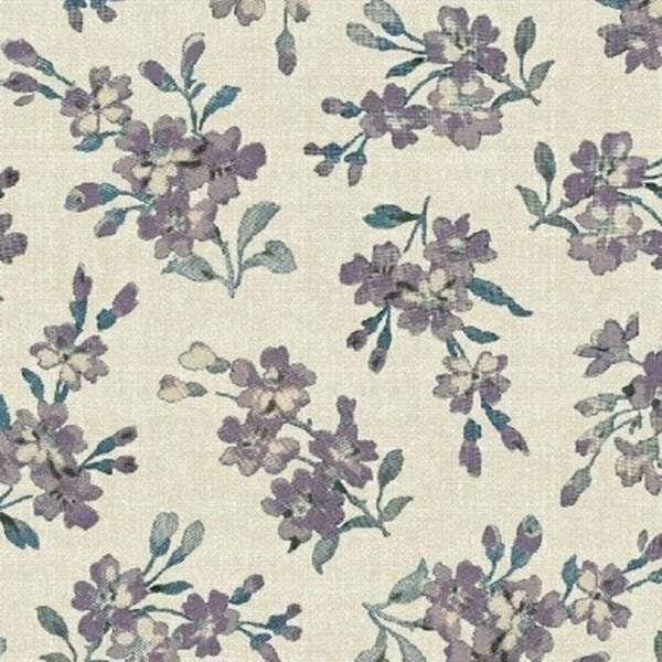 Chambray Rose Medium Floral by Nancy Gere for Windham Fabrics 40827-2 Cream one yard 35" remnant