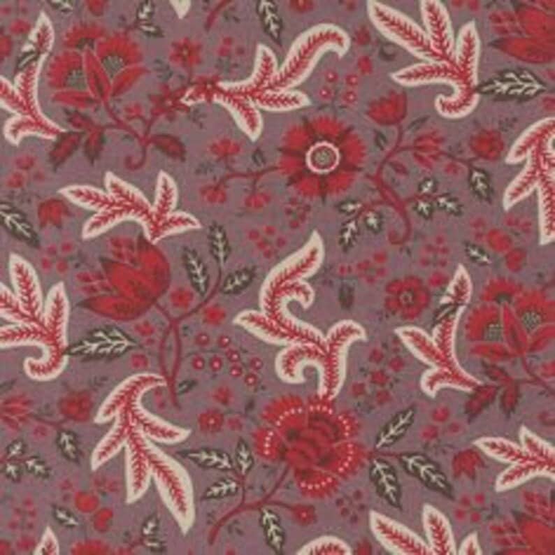 Ville Fleurie by French General for Moda Fabrics 13762-16 Lavender sold by the 1/2 yd.