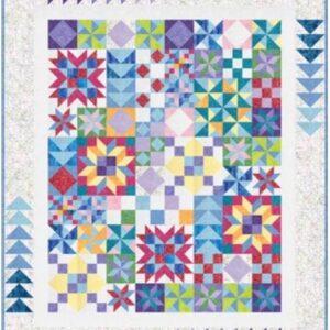 Symphony Bright BOM Complete Quilt Kit by Northcott 66"X78"