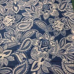 Bella Casa by Fabri-Quilt 112-2795 Jacquard Blue sold by the 1/2 yd.