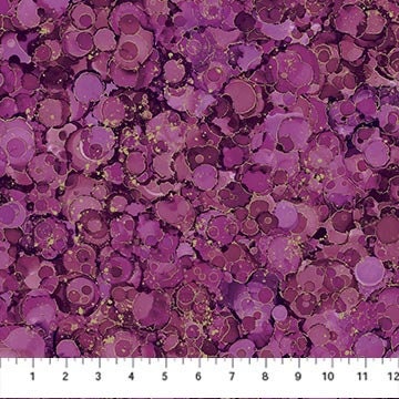 Midas Touch by Deborah Edwards and Melanie Samra for Northcott Fabrics DM26834-26 Purple sold by the 1/2 yd.
