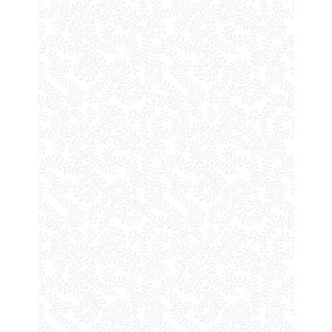Essentials Swirling Leaves by Wilmington Prints 27650-100 White on White sold by 1/2 yd.