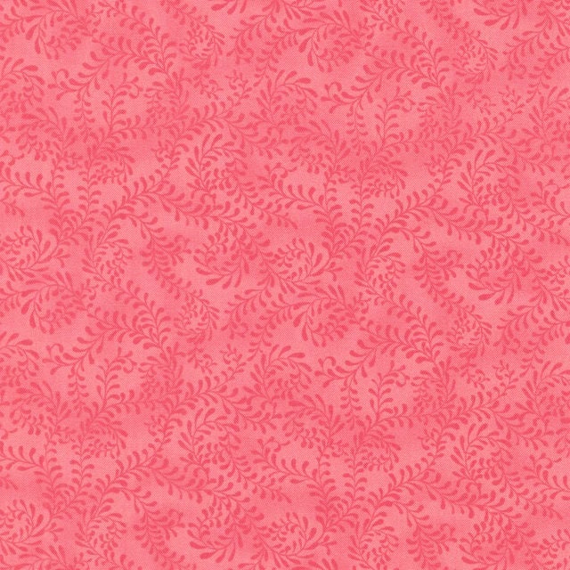 Essentials Swirling Leaves by Wilmington Prints 27650-330 Bubble Gum sold by 1/2 yd.