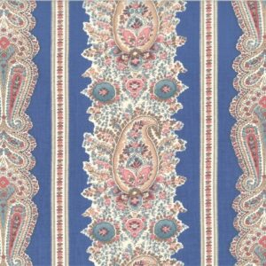 Ladies Legacy Julia's Border Stripe by Moda Fabrics 8350-12 Union Blue sold by the 1/2 yd.