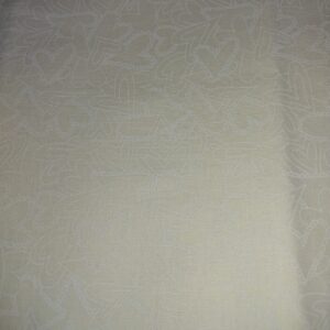 White Hearts Packed on Cream No# 27" remnant