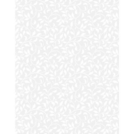 Climbine Vines by Stephanie Marrott for Wilmington Prints 38717-100 White on White sold by the 1/2 yd.