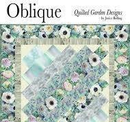 Oblique Ouilt Kit by Jenice Belling using fabric from Farmhouse Blooms Collection by Hoffman Calif. 45"X51"
