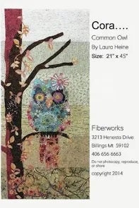 Cora ....Common Owl quilt Pattern by Laurie Heine 21"X45"