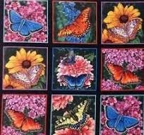 Butterfly Garden Panel by Marylin Barkhouse for Elizabeth's Studio #6400 24"X43"