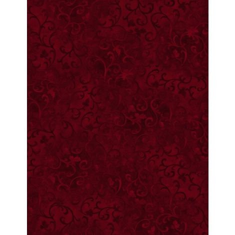 Essentials Scroll by Wilmington Prints 89025-389 Dk. Brick sold by the 1/2 yd