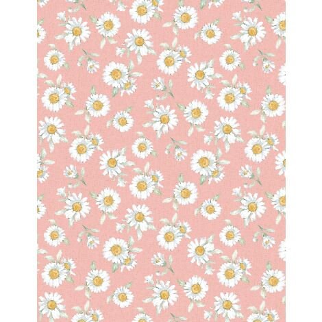 Daisy Days by Beth Grove for Wilmington Prints 83312-315 Pink sold by the 1/2 yd.