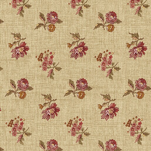 Cherie (French Cottage Collection) Medium Antique by Jan Shore for Benartex 13138-72 sold by the 1/2 yd.