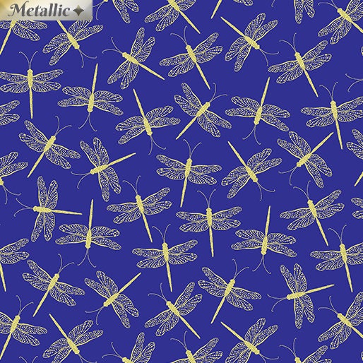 Dragonfly Serenade (Moonlight Serenade Collection) by Kanvas Studio for Benartex 9757M-50 sold by the 1/2 yd.