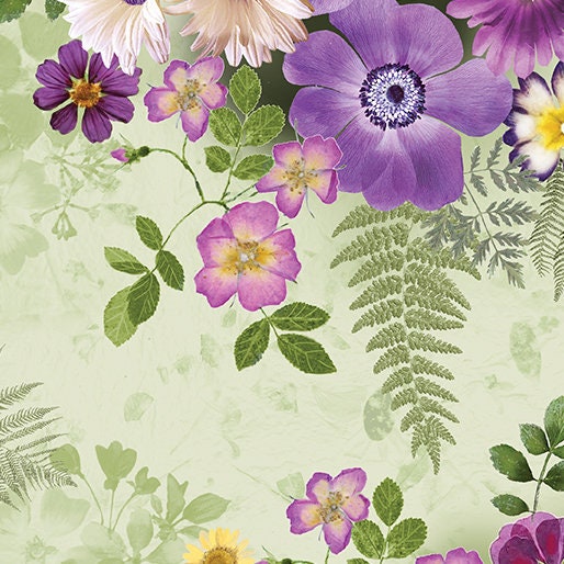 Potpourri Bouquet by Kanvas Studios 12908-41 Green sold by the 1/2 yd.