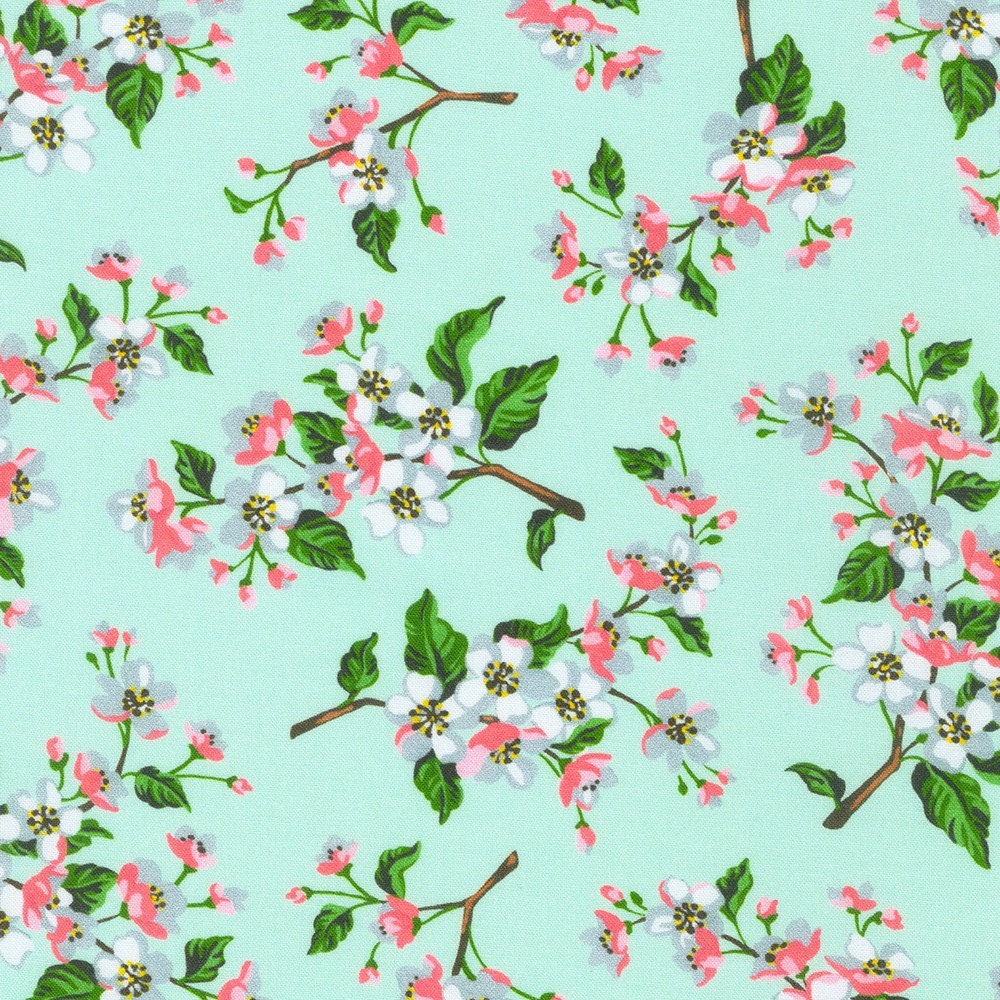 Apple Blossom by Vanesse Lillrose & Linda Fitch for Robert Kaufman 22174-32 Mint sold by the 1/2 yd