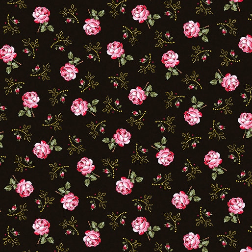Promise Me by Pat Sloan for Benartex 13558M-12 Charcoal  one yard remnant