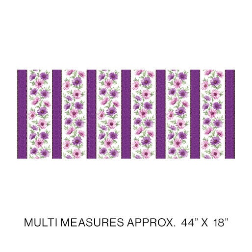 Miss Marguerite Border Stripe by Jackie Robinson for Benartex 10421P-07 sold by the 1/2 yd.