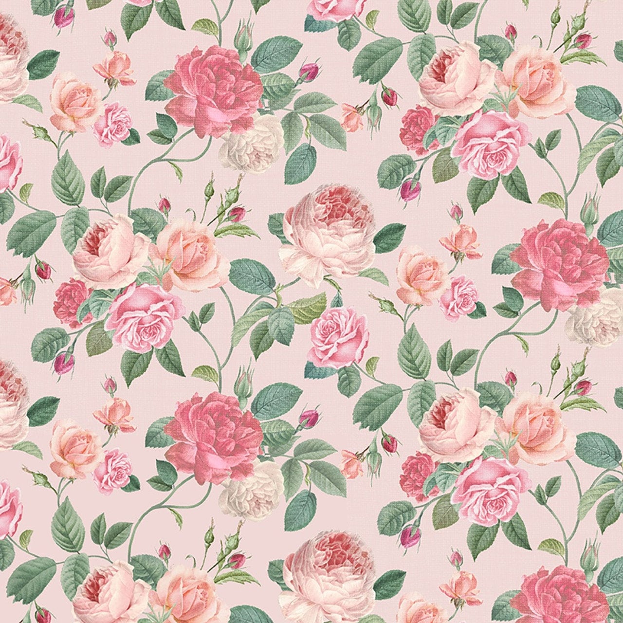 Jardin Rose Bouquets by Timeless Treasures 2563-Pink sold by the 1/2 yd.