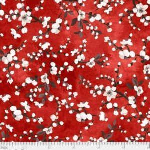 Le Jardin Blooming Branches  by P&B Textiles 05442-R sold by the 1/2 yd.
