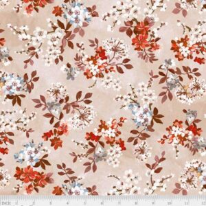 Le Jardin Tossed Flowers by P&B Textiles 05440-E sold by the 1/2 yd.