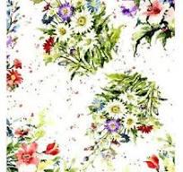 Meadow Bloom by Susan Winget for Wilmington Prints 39671-347 Cream Toss Bouquet sold by the 1/2 yd.