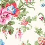 Flowery by Andover Fabrics A-842-L White sold by the 1/2 yd.