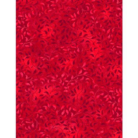 Essentials Climbing Vines by Stephanie Marrott  for Wilmington Prints 38717-333 Red sold by the 1/2 yd.