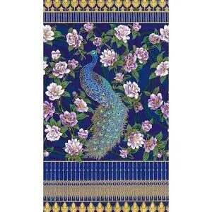 Peacock Garden Panel by Studio RK 20664-78 Blue 24"X43"