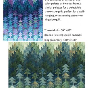 Misted Pines 2.0 Quilt Kit Blue by Patti Carey using New Stonehenge Gradations by Northcott Throw Size 56"X68" Pattern included