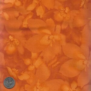 Catalina Tonal Blossoms by Marti Mitchell for Maywood Studios MAS8406-Orange sold by the 1/2 yd.
