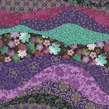 Shizuka by Chong-a Hwang for Timeless Treasures FLEUR CM3167 Multi sold by the 1/2 yd.
