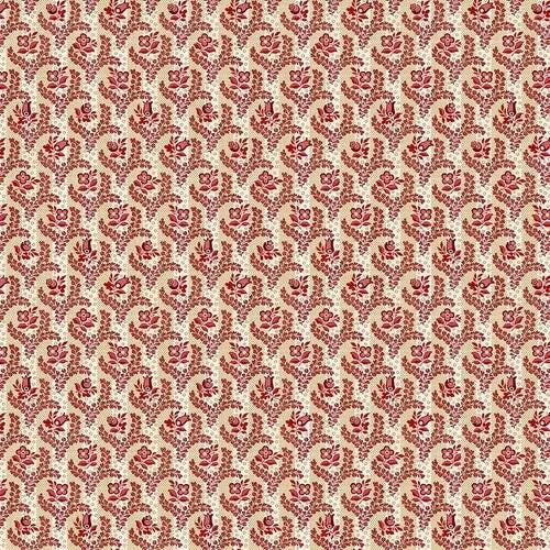 Yeoville Red Petite Nosegay by Michelle Yeo for Henry Glass Fabrics 3019-88 sold by the 1/2 yd.