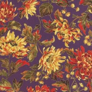 Autumn elegance by Sentimental Studios for Moda Fabrics 33110-13M Plum sold by the 1/2 yd.