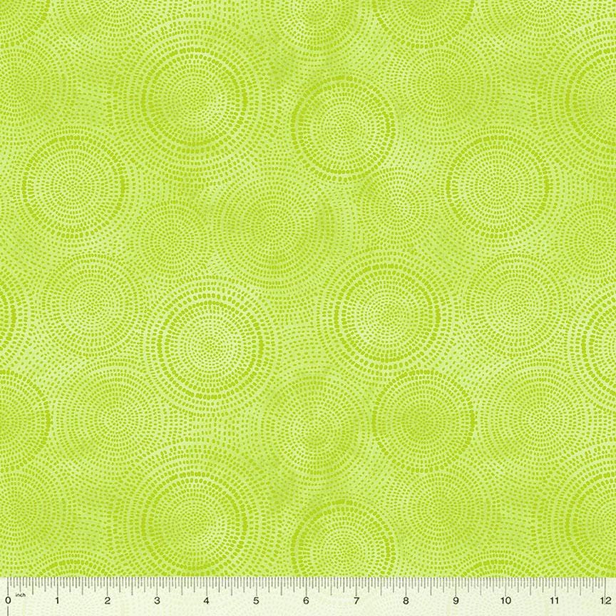 Radiance by Whistler Studios for Windham Fabrics 53727-17 Lime sold by the 1/2 yd.