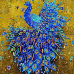 Gilded Plume Panel by Chong-a Hwang for Timeless Treasures CM3430 24"X44"